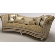 SOFA, COUCH & LOVESEAT Upholstered Sofa with Curved Backrest 2