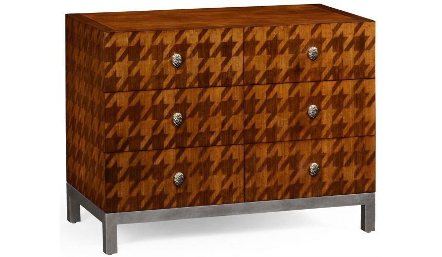 Houndstooth chest of drawer.