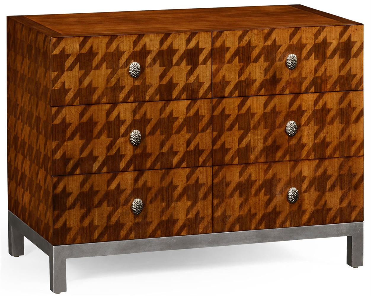 Houndstooth chest of drawer.