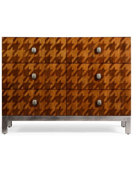 Houndstooth chest of drawer.