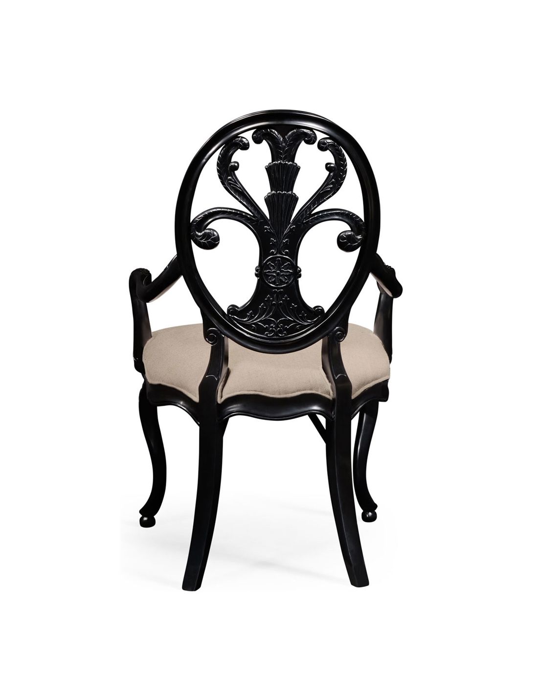  Louis Dining Arm Chair in Black & White