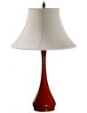 Table Lamps Red lacquered table lamp