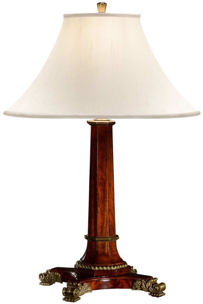 Table Lamps Empire style mahogany table lamp