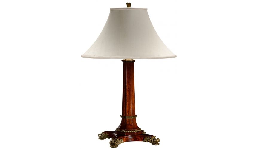 Table Lamps Empire style mahogany table lamp