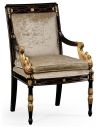 Dining Chairs Empire style swan arm chair.