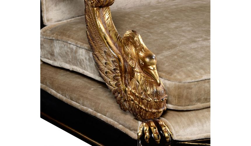 Dining Chairs Empire style swan arm chair.