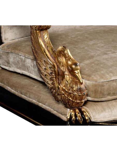 Dining Chairs Empire style swan arm chair.