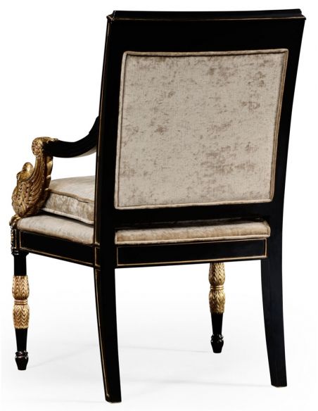 Dining Chairs Empire style swan arm chair.