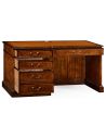 Executive Desks Crotch walnut compact single pedestal desk