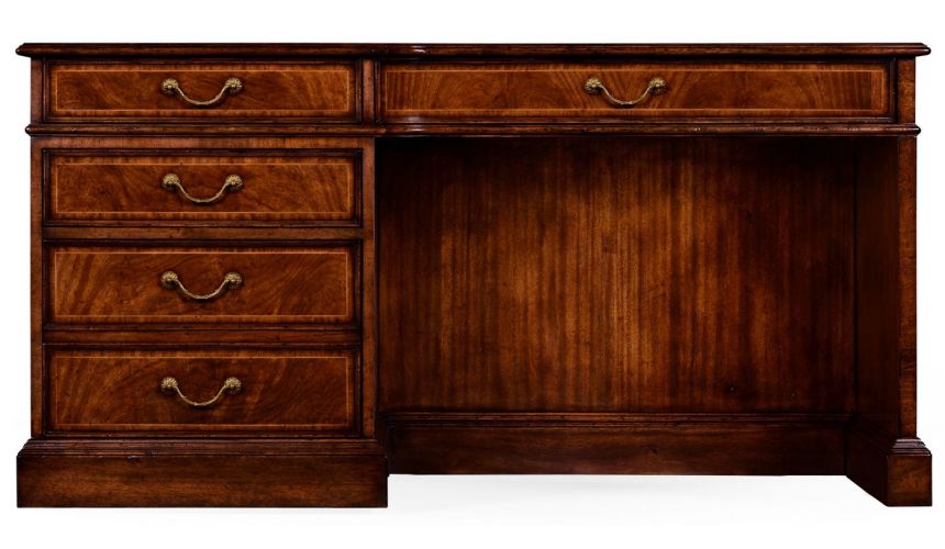 Executive Desks Mahogany compact single pedestal desk