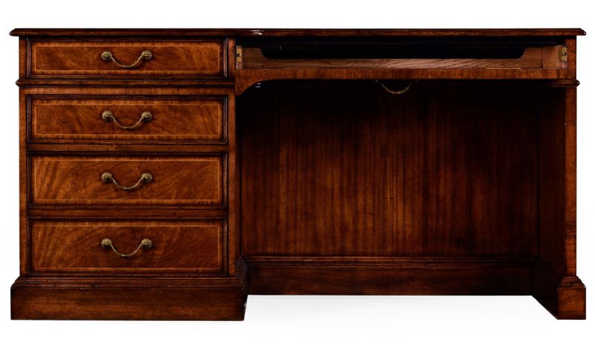 Executive Desks Mahogany compact single pedestal desk