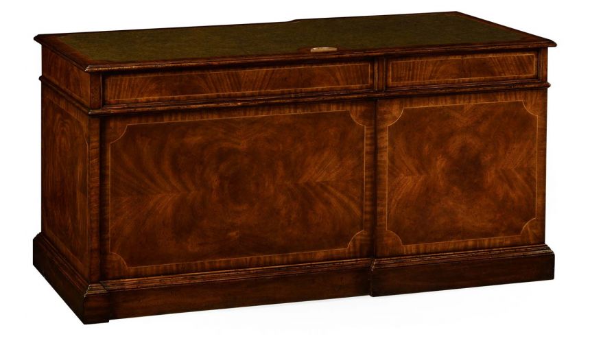 Executive Desks Mahogany compact single pedestal desk