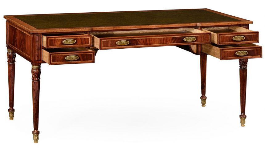 Executive Desks Sheraton style mahogany bureau plat