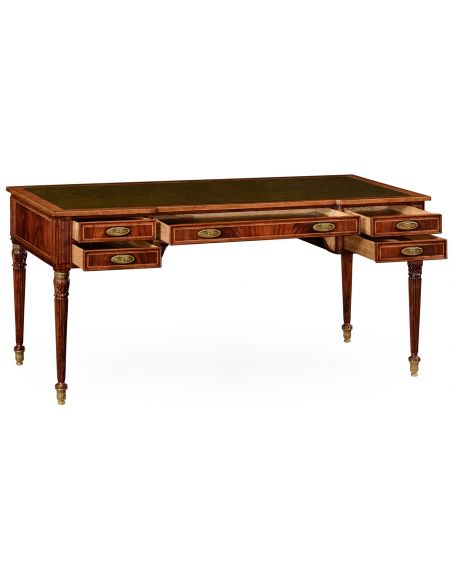 Executive Desks Sheraton style mahogany bureau plat