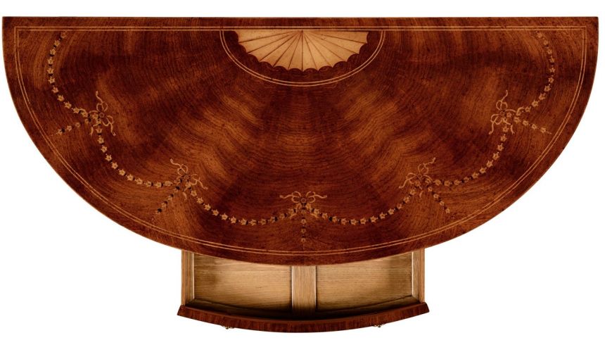 Breakfronts & China Cabinets Sheraton style mahogany bow fronted commode.