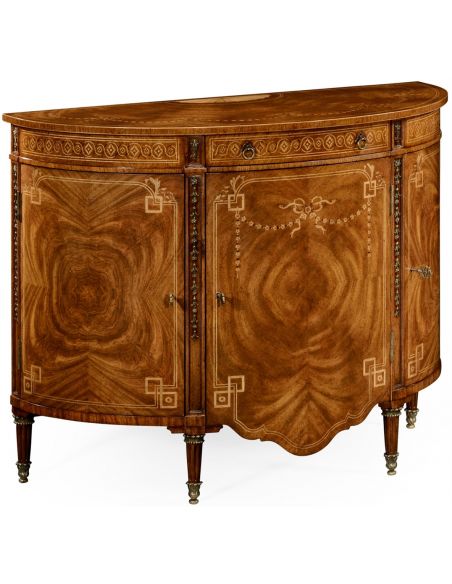 18th century bow fronted commode