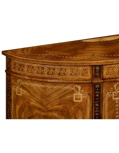 Foyer and Center Tables 18th century bow fronted commode