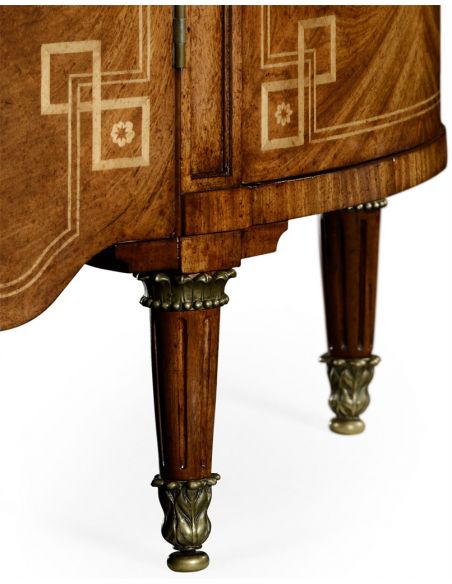 Foyer and Center Tables 18th century bow fronted commode