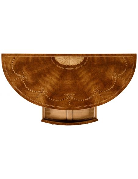 Foyer and Center Tables 18th century bow fronted commode