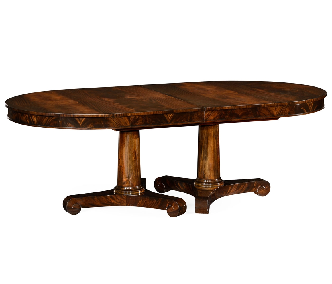 Dining Tables Mahogany twin leaf Biedermeier style dining table.