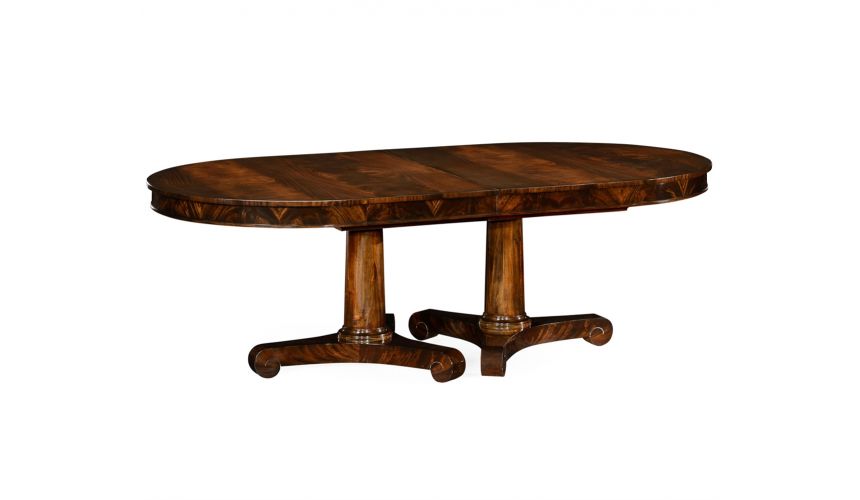 Dining Tables Mahogany twin leaf Biedermeier style dining table.