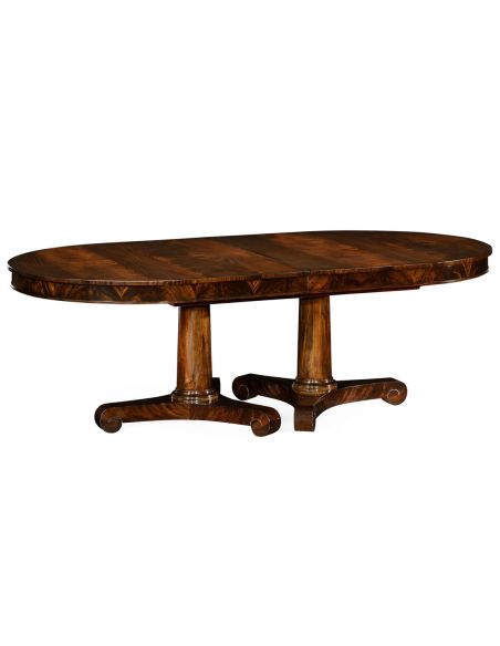 Dining Tables Mahogany twin leaf Biedermeier style dining table.