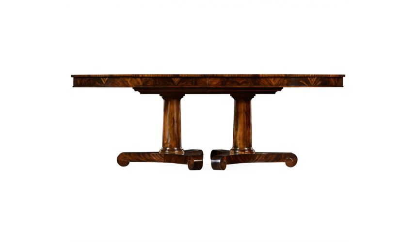 Dining Tables Mahogany twin leaf Biedermeier style dining table.