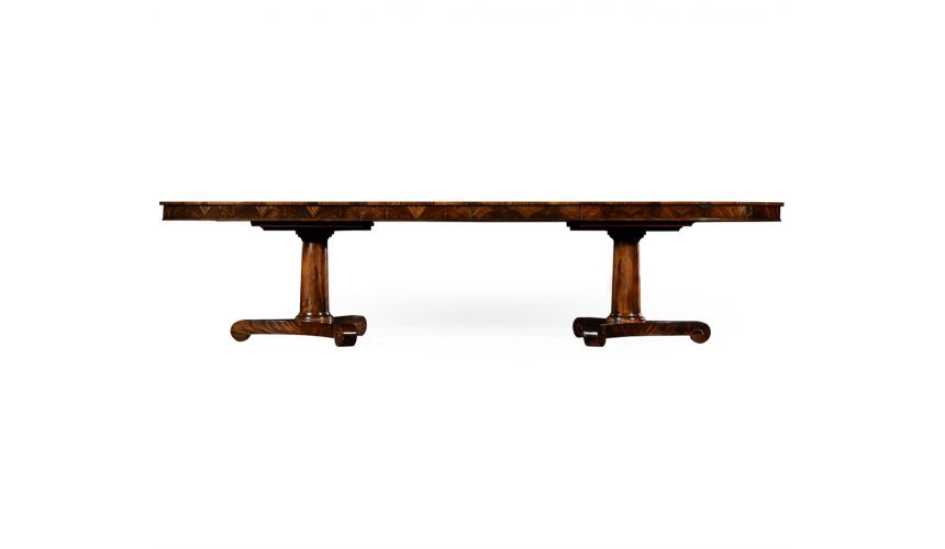Dining Tables Mahogany twin leaf Biedermeier style dining table.