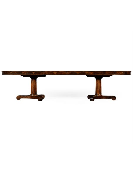 Dining Tables Mahogany twin leaf Biedermeier style dining table.