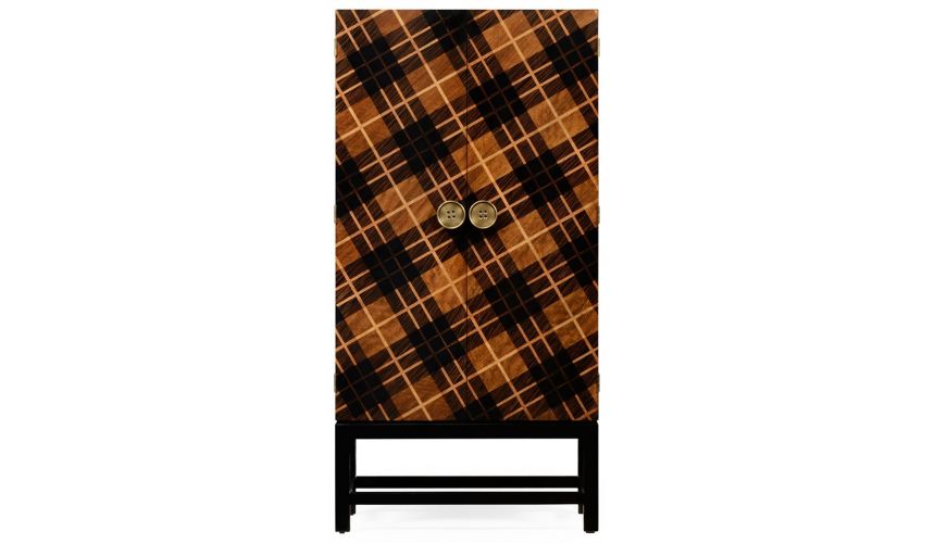 Home Bar Furniture Tartan Haberdashery chest.