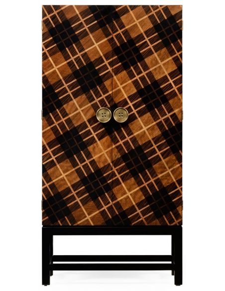 Home Bar Furniture Tartan Haberdashery chest.