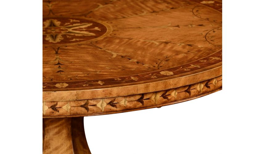 Dining Tables Flip top centre table with fine marquetry work