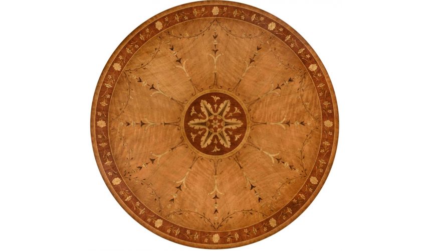 Dining Tables Flip top centre table with fine marquetry work