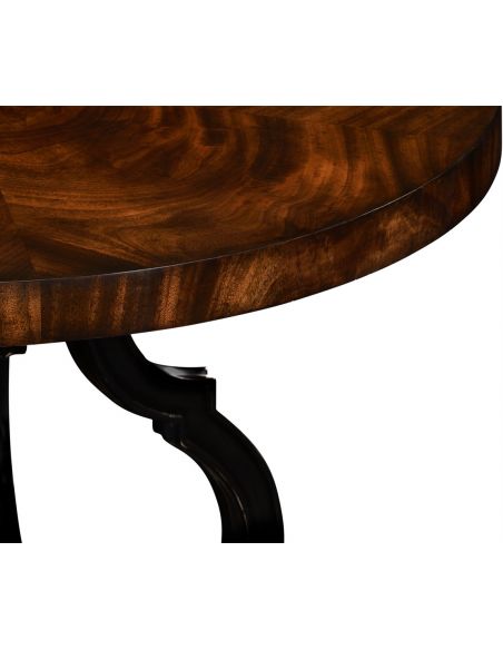 Foyer and Center Tables Mahogany centre table with gilt lions paw feet.