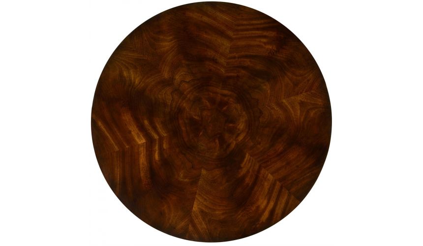 Foyer and Center Tables Mahogany centre table with gilt lions paw feet.