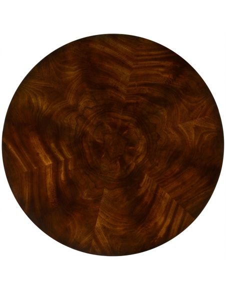 Foyer and Center Tables Mahogany centre table with gilt lions paw feet.