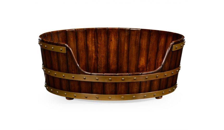 BEDS - Queen, King & California King Sizes Walnut wooden dog bed 32.