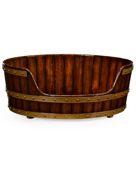 BEDS - Queen, King & California King Sizes Walnut wooden dog bed 32.