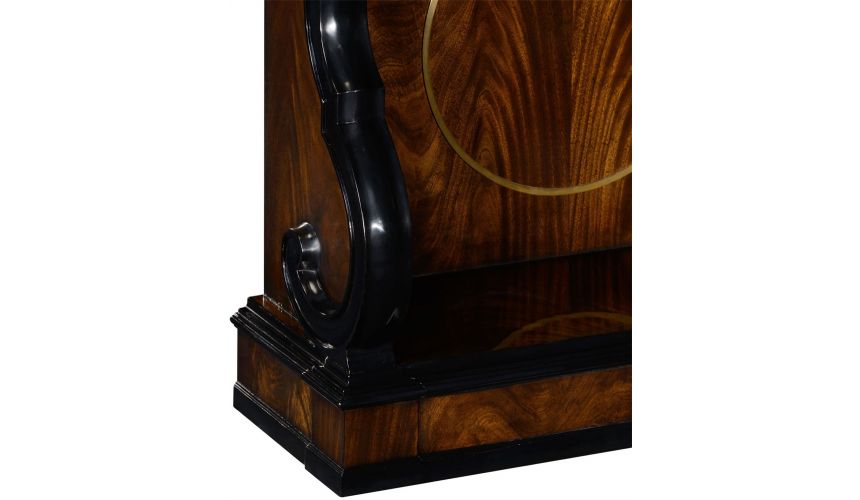 Breakfronts & China Cabinets Mahogany Regency style buffet with scroll brackets.