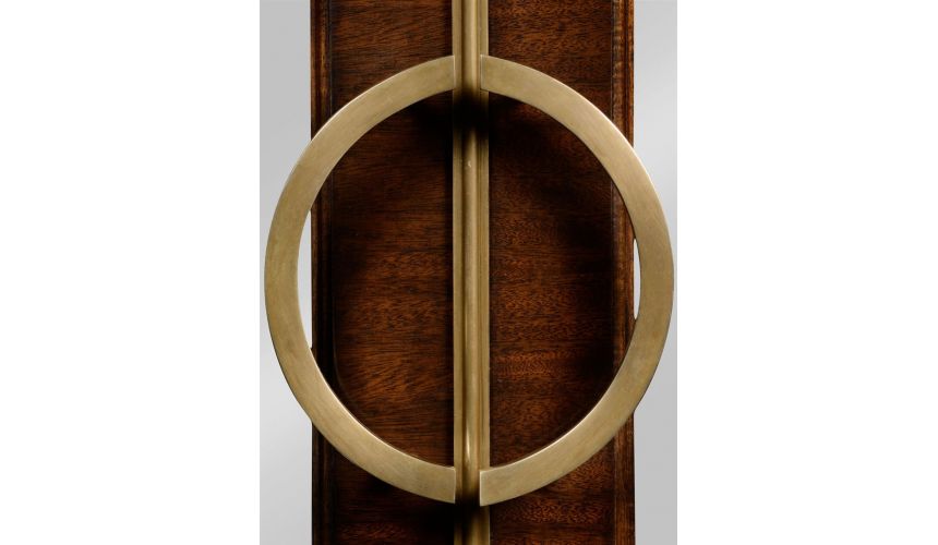 Breakfronts & China Cabinets Mahogany Regency style bookcase with columns.