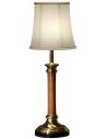 Lighting Table lamp made of brass and leather