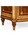 Square & Rectangular Side Tables Fine mahogany bedside cabinet with floral marquetry inlays (Left)