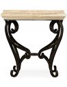 Square & Rectangular Side Tables Square side table with wrought iron base