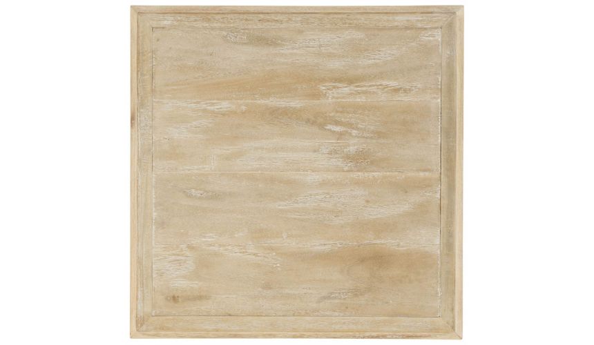 Square & Rectangular Side Tables Square side table with wrought iron base