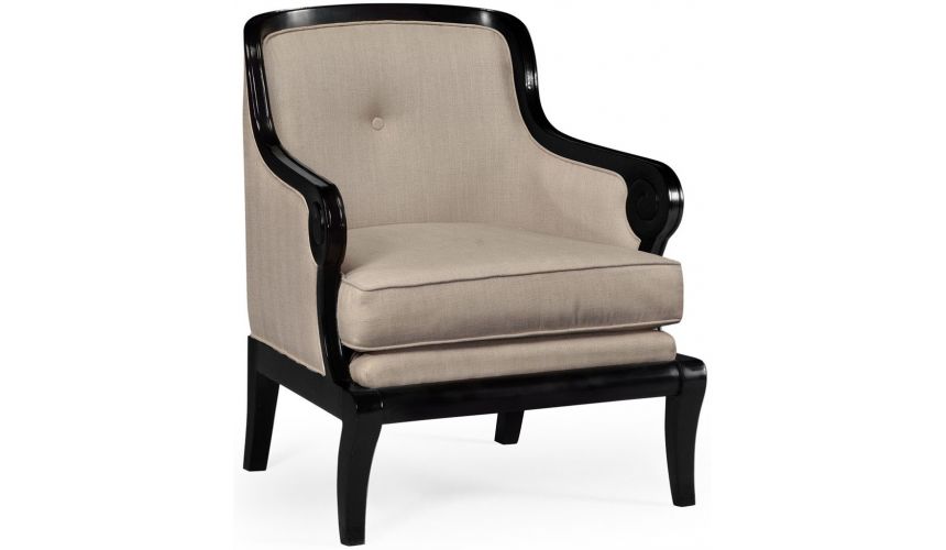 Upholstered discount black chair