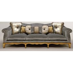 SOFA, COUCH & LOVESEAT Metal Accented Upholstered Sectional Sofa