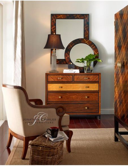 Luxury Leather & Upholstered Furniture Walnut upholstered occasional chair