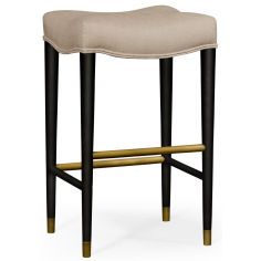 Home Bar Furniture Upholstered barstool with paitned black legs