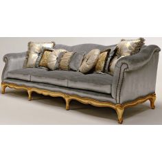 SOFA, COUCH & LOVESEAT Metal Accented Upholstered Sectional Sofa 2