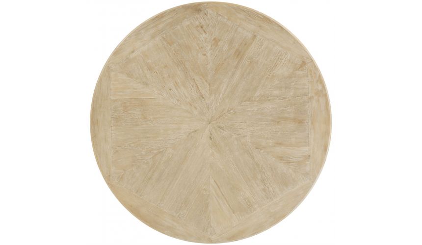 Dining Tables Wood table with black wrought iron base